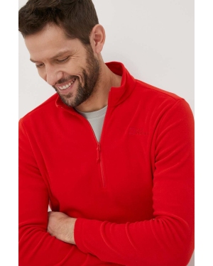Jack Wolfskin bluza sportowa Taunus męska kolor czerwony gładka