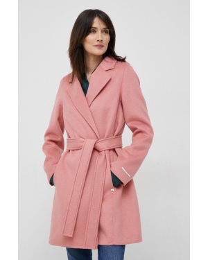 Pennyblack płaszcz z domieszką wełny kolor różowy przejściowy