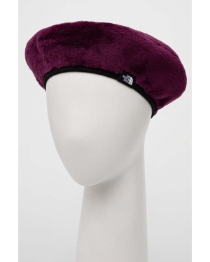 The North Face beret kolor fioletowy