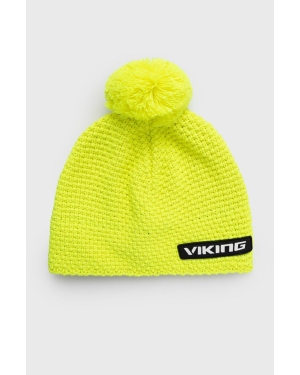 Viking czapka kolor żółty wełniana