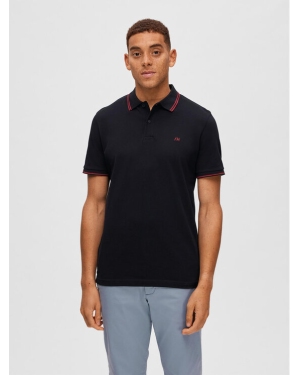 Selected Homme Polo 16087840 Czarny Regular Fit