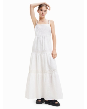 Desigual Sukienka codzienna 23SWVW66 Biały Regular Fit