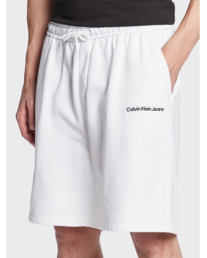 Calvin Klein Jeans Szorty sportowe J30J322916 Biały Regular Fit