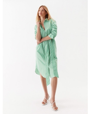Simple Sukienka koszulowa SUD011 Zielony Regular Fit