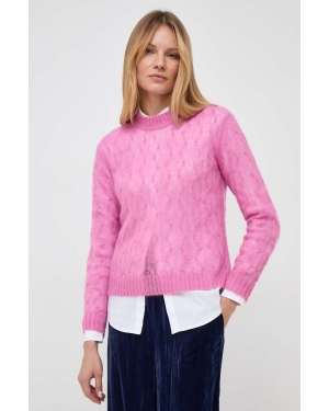 MAX&Co. sweter z domieszką wełny damski kolor różowy lekki