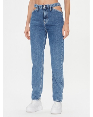 Calvin Klein Jeans Jeansy Authentic Slim Straight Cut Out J20J222433 Niebieski Slim Fit
