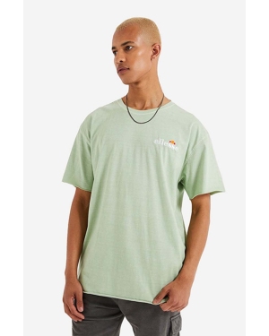 Ellesse t-shirt bawełniany kolor zielony z nadrukiem SHM13796-GREEN