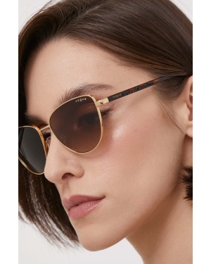 VOGUE okulary przeciwsłoneczne damskie kolor brązowy