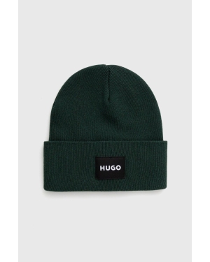 HUGO czapka kolor zielony