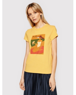 Marella T-Shirt Italia 39710312200 Żółty Regular Fit