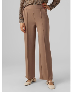 Vero Moda Spodnie materiałowe 10296830 Brązowy Relaxed Fit