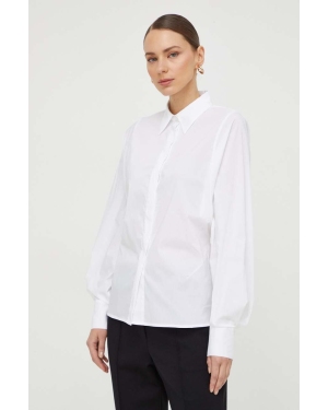 Liviana Conti koszula damska kolor biały regular z kołnierzykiem klasycznym F4SK69