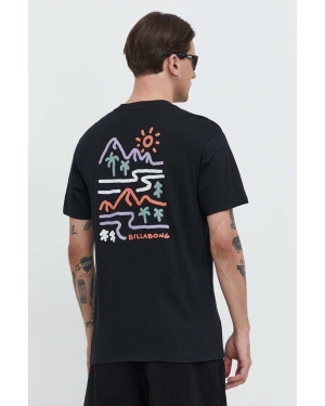 Billabong t-shirt bawełniany BILLABONG X ADVENTURE DIVISION męski kolor czarny z nadrukiem ABYZT02304