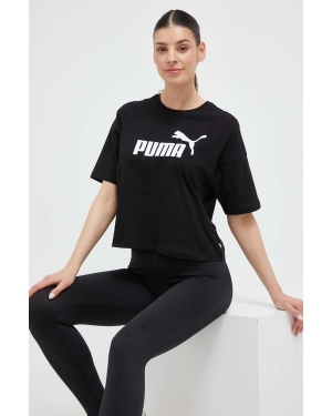 Puma t-shirt damski kolor czarny 586776