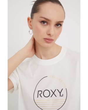 Roxy t-shirt bawełniany damski kolor pomarańczowy ERJZT05685