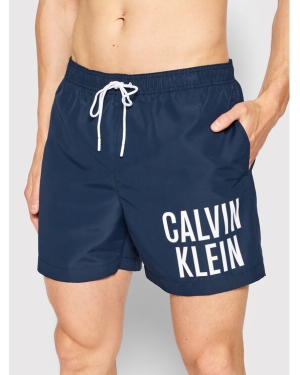 Calvin Klein Swimwear Szorty kąpielowe Intense Power KM0KM00701 Granatowy Regular Fit