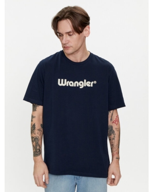 Wrangler T-Shirt Logo 112350524 Granatowy Regular Fit