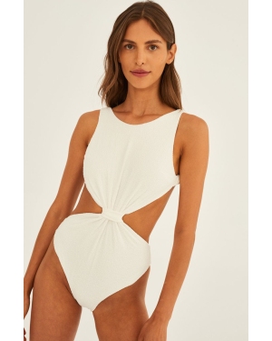 Undress Code jednoczęściowy strój kąpielowy kolor biały miękka miseczka