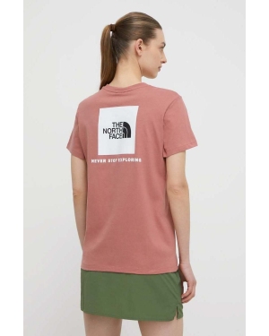 The North Face t-shirt bawełniany damski kolor różowy