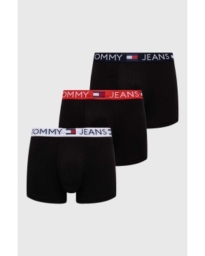 Tommy Jeans bokserki 3-pack męskie kolor czarny