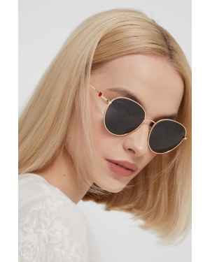 Love Moschino okulary przeciwsłoneczne damskie kolor złoty