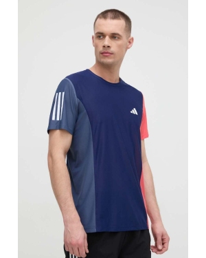 adidas Performance t-shirt do biegania Own the Run kolor granatowy wzorzysty IK4997