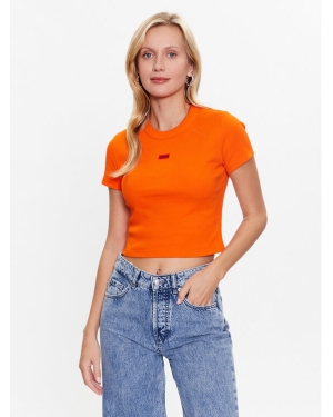 Hugo T-Shirt Deluisa 50489120 Pomarańczowy Slim Fit