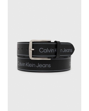 Calvin Klein Jeans pasek skórzany męski kolor czarny