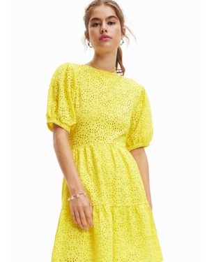 Desigual Sukienka codzienna Limon 23SWVW85 Żółty Regular Fit