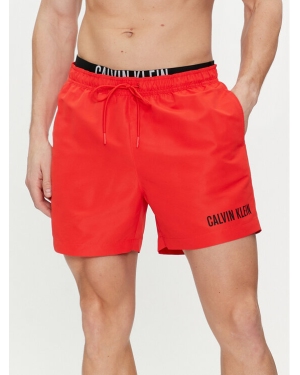 Calvin Klein Swimwear Szorty kąpielowe KM0KM00992 Czerwony Regular Fit