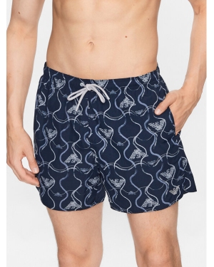 Emporio Armani Underwear Szorty kąpielowe 211740 3R444 18736 Granatowy Regular Fit