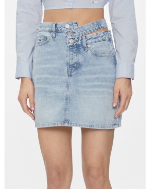 Tommy Jeans Spódnica jeansowa Mom Cut Out Wb Uh Skirt Ah7011 DW0DW17217 Niebieski Slim Fit