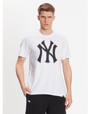 47 Brand T-Shirt MLB New York Yankees Imprint 47 Echo Tee BB017TEMIME544103WW Biały Regular Fit