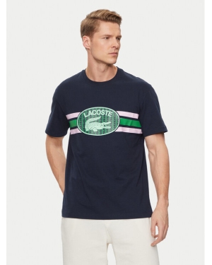 Lacoste T-Shirt TH1415 Granatowy Regular Fit