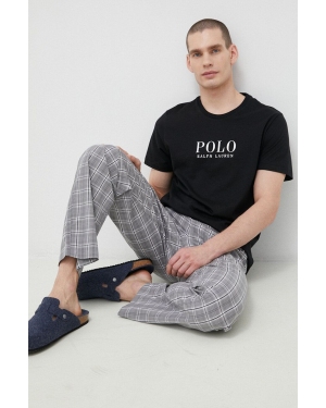 Polo Ralph Lauren t-shirt piżamowy bawełniany kolor czarny