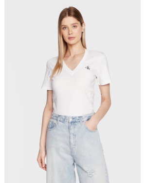 Calvin Klein Jeans T-Shirt J20J220303 Biały Slim Fit