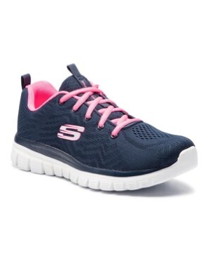 Skechers Buty Get Connected 12615/NVHP Granatowy