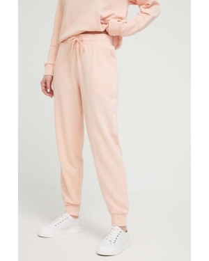 Emporio Armani Underwear spodnie dresowe kolor różowy z nadrukiem