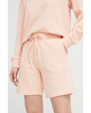 Emporio Armani Underwear szorty damskie kolor różowy z nadrukiem high waist