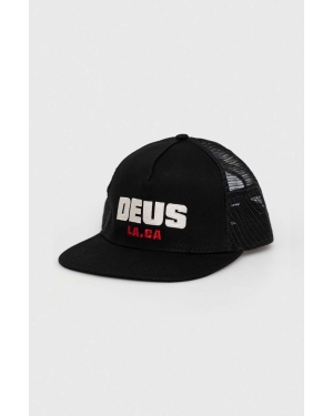 Deus Ex Machina czapka z daszkiem Akin kolor czarny z aplikacją