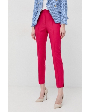 Marciano Guess spodnie damskie kolor fioletowy proste high waist