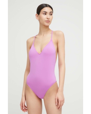 Billabong jednoczęściowy strój kąpielowy kolor fioletowy miękka miseczka
