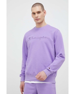 Champion bluza męska kolor fioletowy z aplikacją