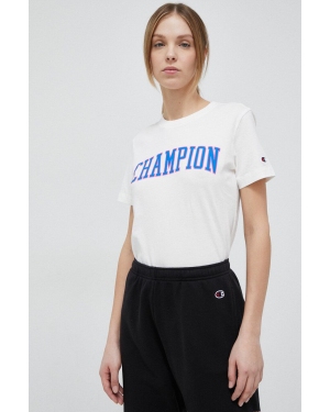 Champion t-shirt bawełniany kolor beżowy
