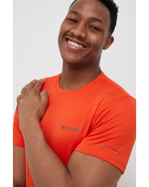 Columbia t-shirt sportowy Zero Rules kolor pomarańczowy gładki