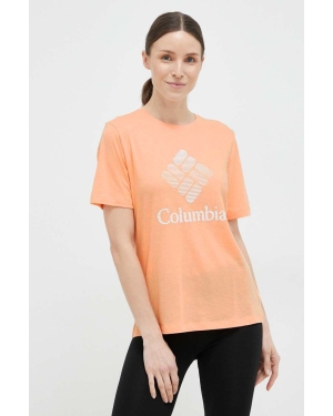 Columbia t-shirt damski kolor pomarańczowy