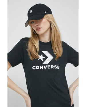 Converse t-shirt bawełniany kolor czarny