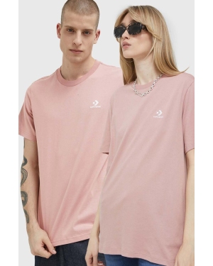 Converse t-shirt bawełniany kolor różowy gładki