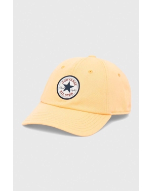 Converse czapka z daszkiem kolor pomarańczowy z aplikacją