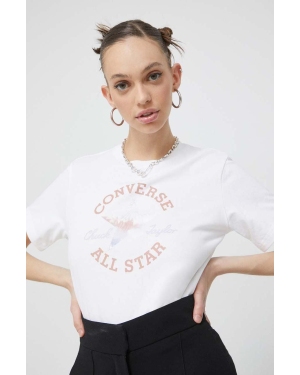 Converse t-shirt bawełniany kolor biały